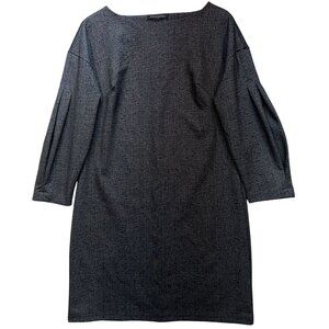 Banana Republic Women's Rayon Short Shift Dress Long Sleeve Size XS Gray Stretch
